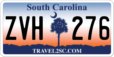 SC license plate ZVH276