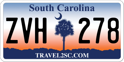 SC license plate ZVH278
