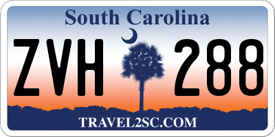 SC license plate ZVH288