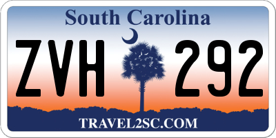 SC license plate ZVH292
