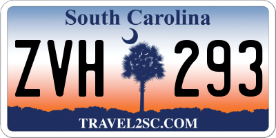 SC license plate ZVH293