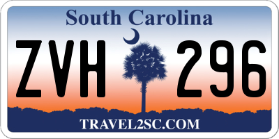 SC license plate ZVH296