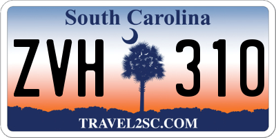 SC license plate ZVH310