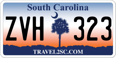 SC license plate ZVH323