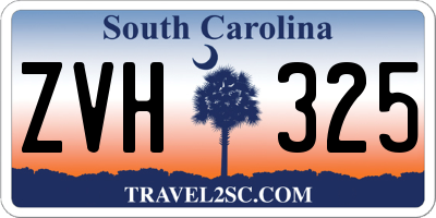 SC license plate ZVH325