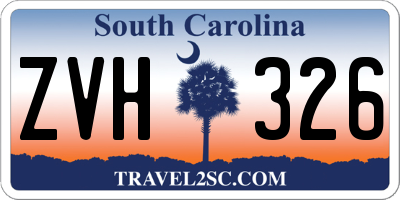 SC license plate ZVH326