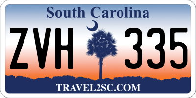 SC license plate ZVH335