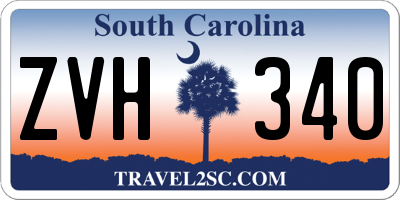 SC license plate ZVH340