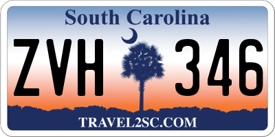 SC license plate ZVH346