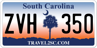 SC license plate ZVH350