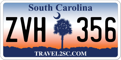 SC license plate ZVH356