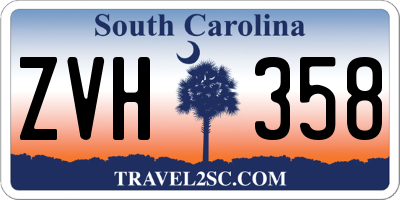 SC license plate ZVH358
