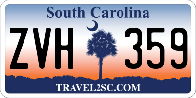 SC license plate ZVH359