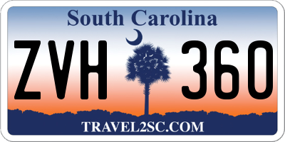 SC license plate ZVH360