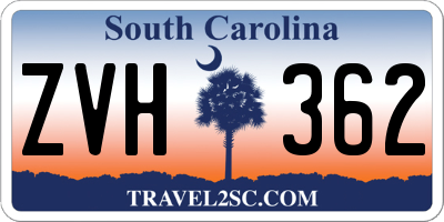 SC license plate ZVH362