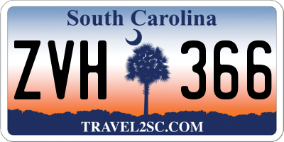 SC license plate ZVH366