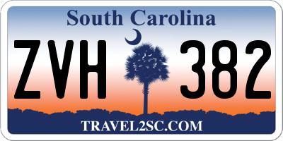 SC license plate ZVH382