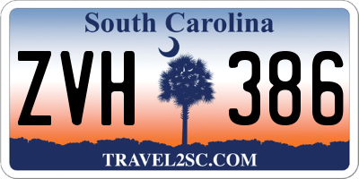 SC license plate ZVH386