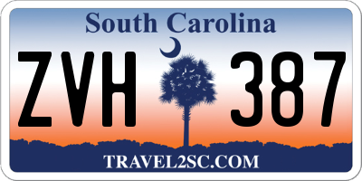 SC license plate ZVH387