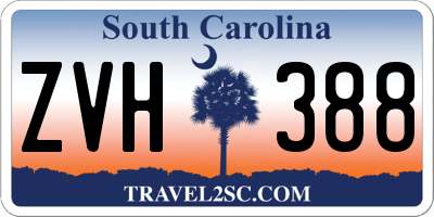 SC license plate ZVH388