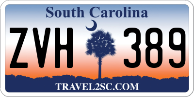 SC license plate ZVH389