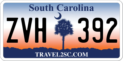 SC license plate ZVH392