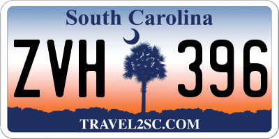 SC license plate ZVH396