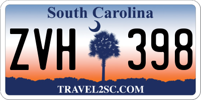 SC license plate ZVH398