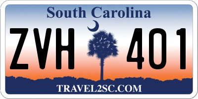 SC license plate ZVH401