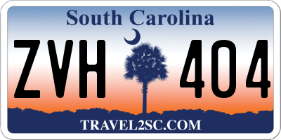 SC license plate ZVH404