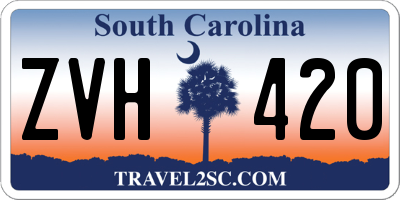 SC license plate ZVH420