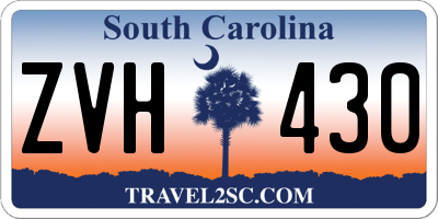SC license plate ZVH430