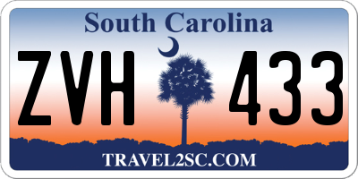 SC license plate ZVH433