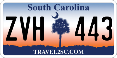 SC license plate ZVH443