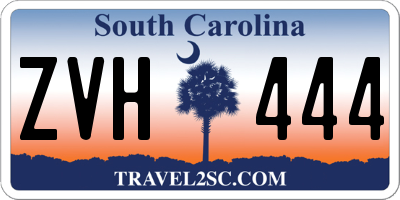 SC license plate ZVH444