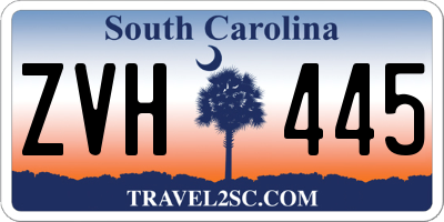 SC license plate ZVH445