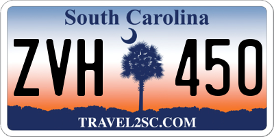SC license plate ZVH450