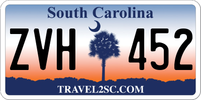 SC license plate ZVH452