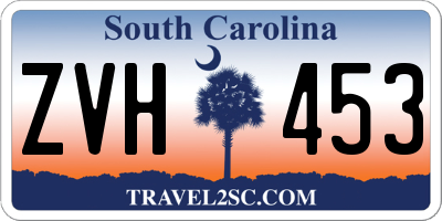 SC license plate ZVH453