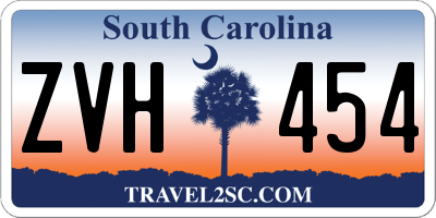 SC license plate ZVH454
