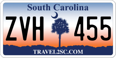 SC license plate ZVH455
