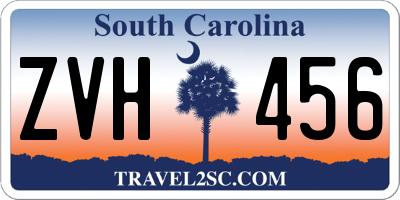 SC license plate ZVH456