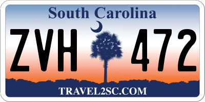 SC license plate ZVH472