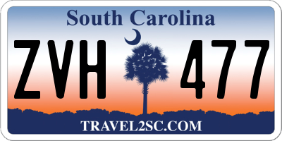 SC license plate ZVH477