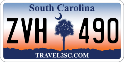 SC license plate ZVH490