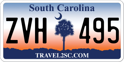 SC license plate ZVH495