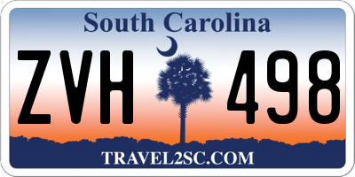 SC license plate ZVH498