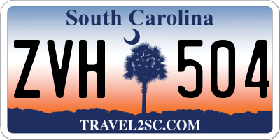 SC license plate ZVH504