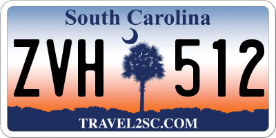 SC license plate ZVH512