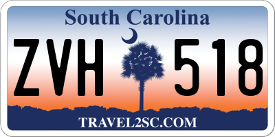 SC license plate ZVH518